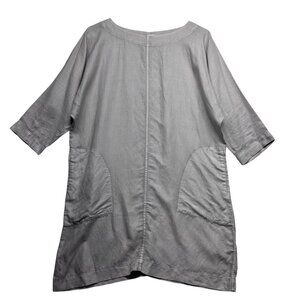 Wilfred Womens Ramie Blend Dolman Sleeve Tunic Top Dress Size XXS Oversized Gray